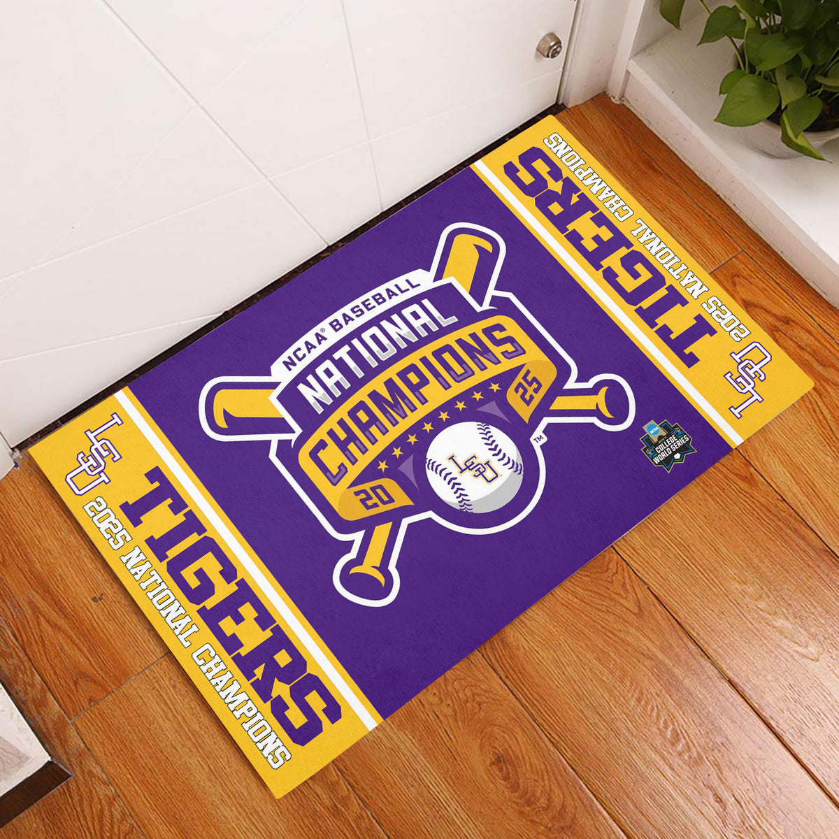 LSU Tigers Baseball 2025 National Champions Doormat – MAITM 11743