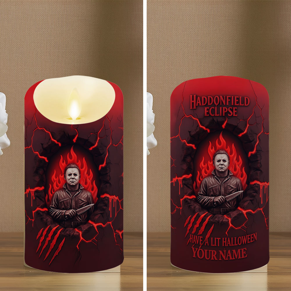 Personalized Michael Myers Led Candle – TMTHU1180