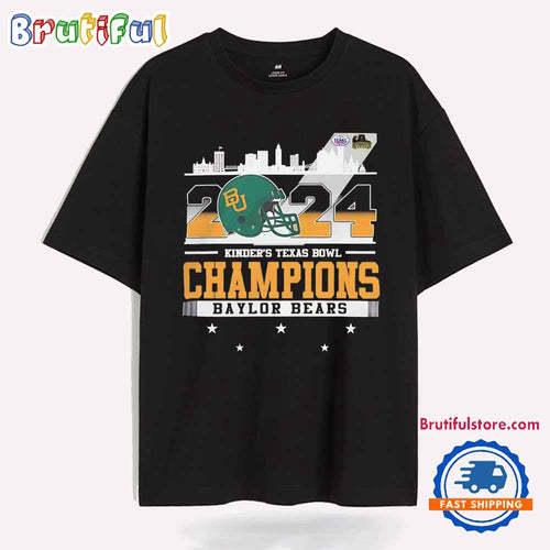 2024 Kinder’s Texas Bowl Champions Baylor Bears City Skyline T Shirt