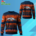 Nfl 2025 Christmas Broncos Festive Reindeer Tree Ugly Sweater