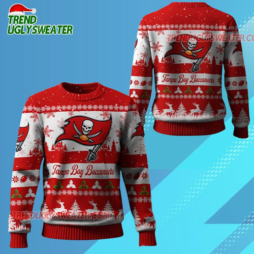 Nfl 2025 Christmas Buccaneers Festive Reindeer Tree Ugly Sweater