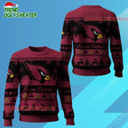 Nfl 2025 Christmas Cardinals Festive Reindeer Tree Ugly Sweater