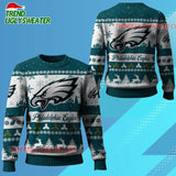 Nfl 2025 Christmas Eagles Festive Reindeer Tree Ugly Sweater