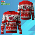 Nfl 2025 Christmas Kc Chiefs Festive Reindeer Tree Ugly Sweater