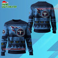Nfl 2025 Christmas Titans Festive Reindeer Tree Ugly Sweater