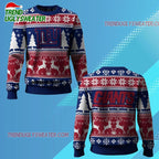 Nfl 2025 Giants Reindeer Football Christmas Ugly Sweater