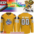 2025 Florida Panthers Pride Month Special Gold Custom Hockey Jersey