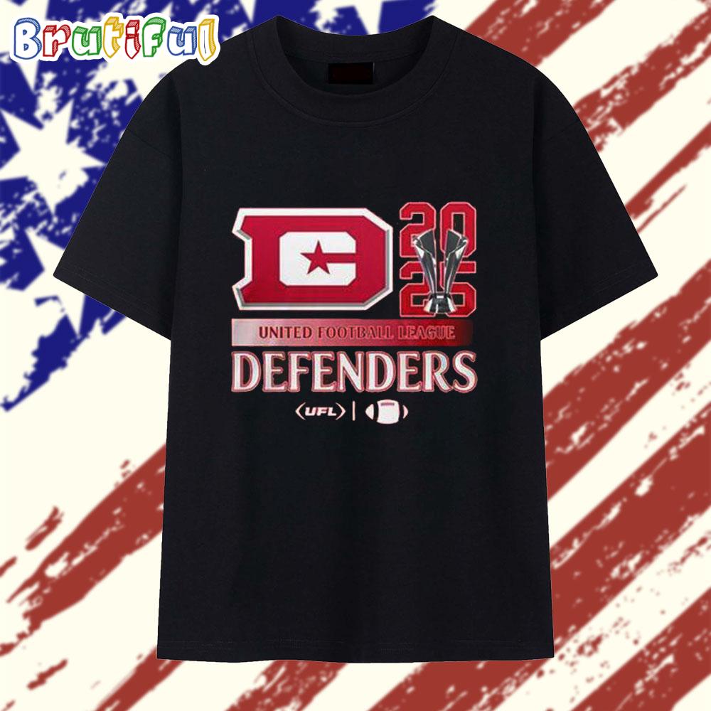 2025 UFL Champions DC Defenders Commemorative T Shirt