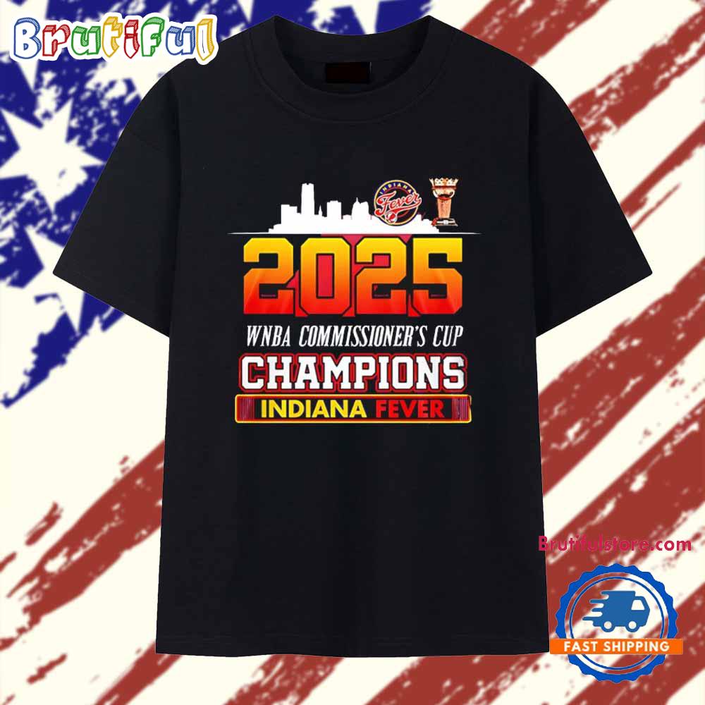 2025 WNBA Commissioner’s Cup Champions Indiana Fever City Skyline T Shirt