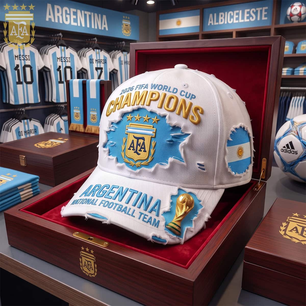 2026 World Cup Champions Argentina National Football Team Cap