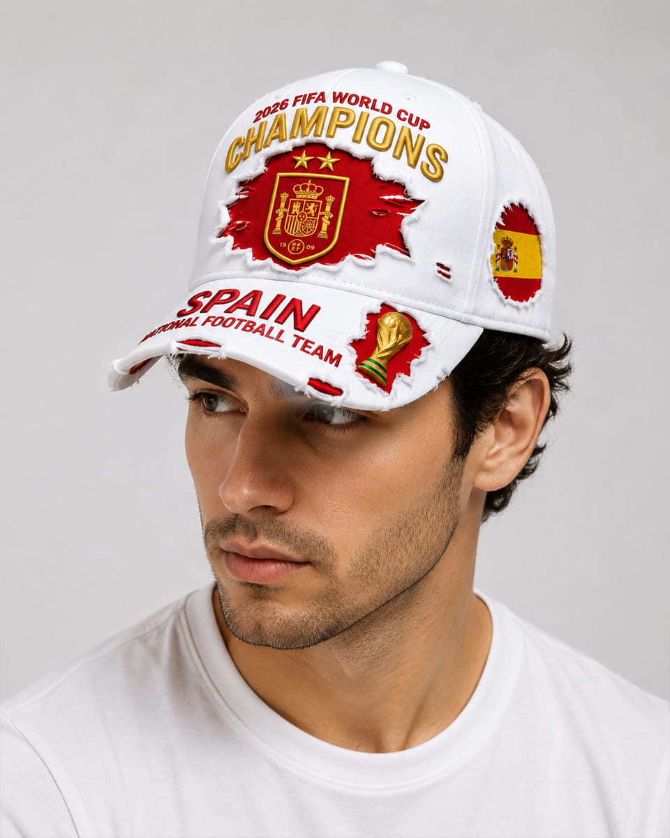 2026 World Cup Champions Spain Distressed Hat