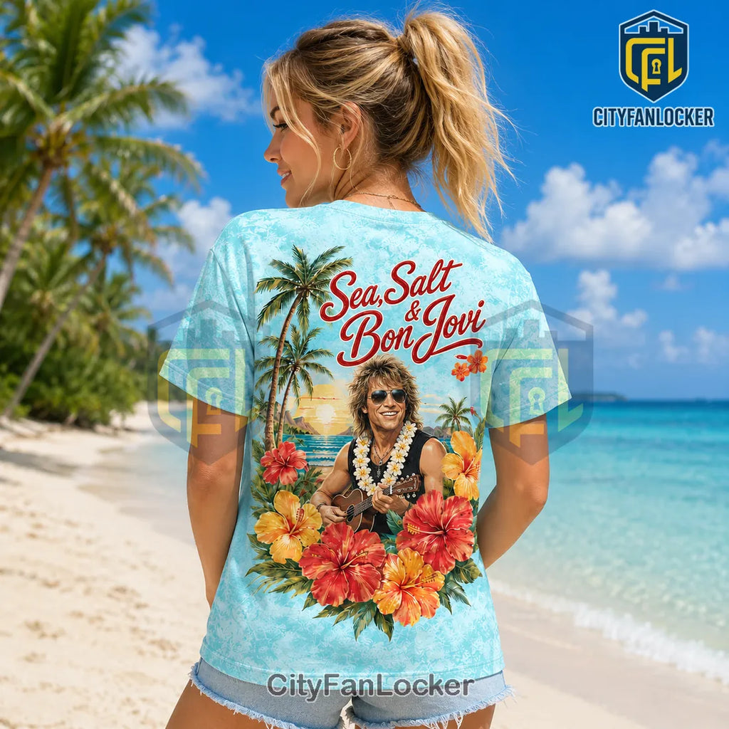 2026 Bon Jovi Tropical Hawaiian Floral T-Shirt