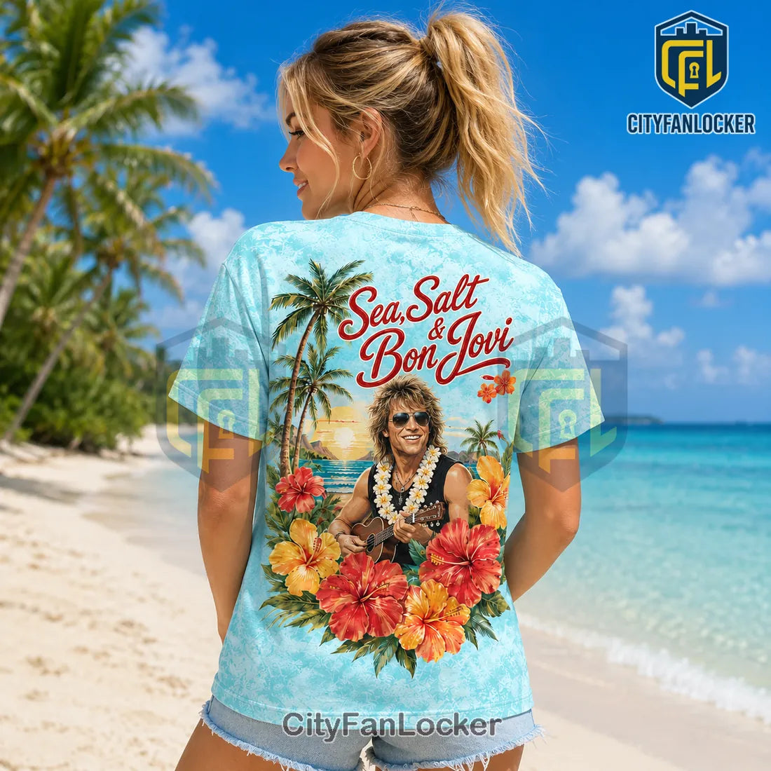 2026 Bon Jovi Tropical Hawaiian Floral T-Shirt