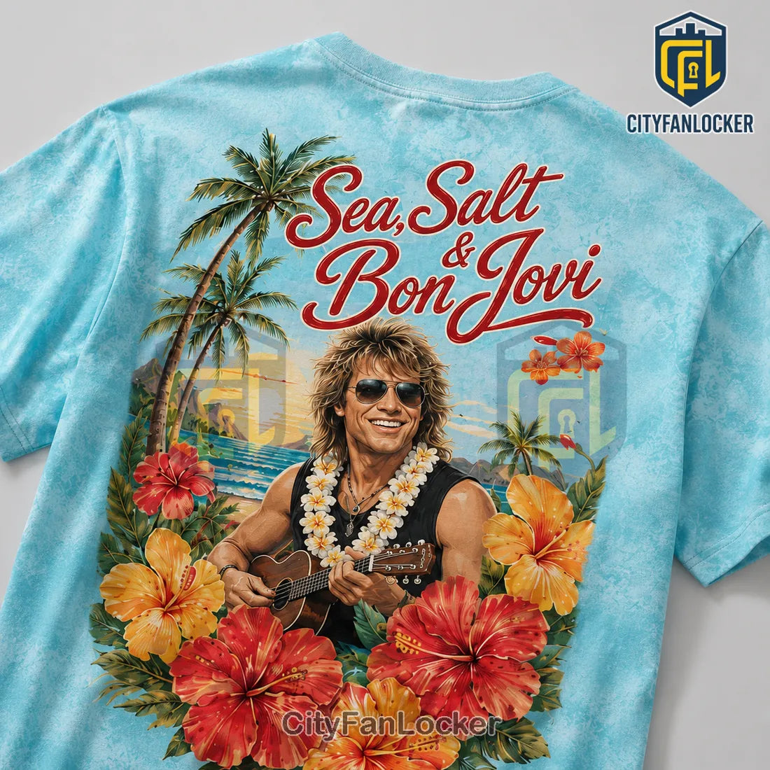2026 Bon Jovi Tropical Hawaiian Floral T-Shirt