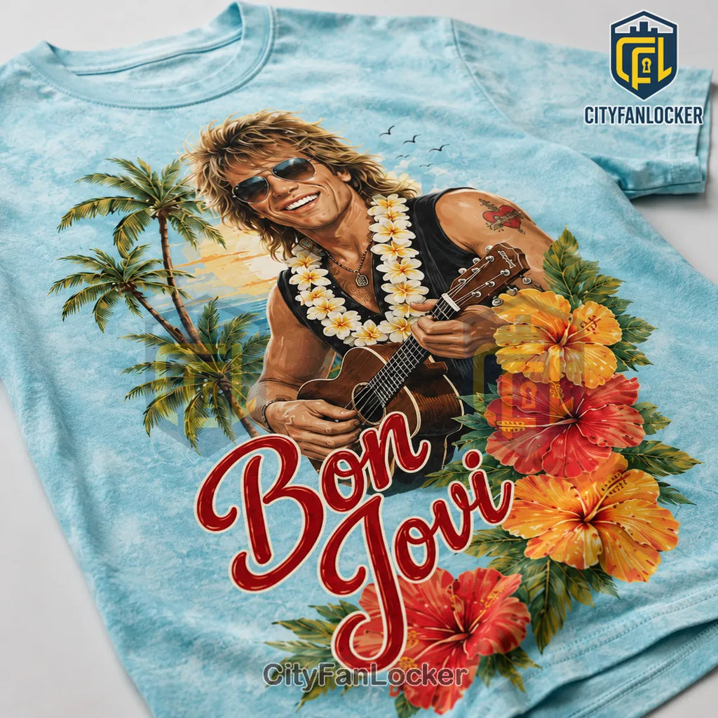 2026 Bon Jovi Tropical Hawaiian Floral T-Shirt