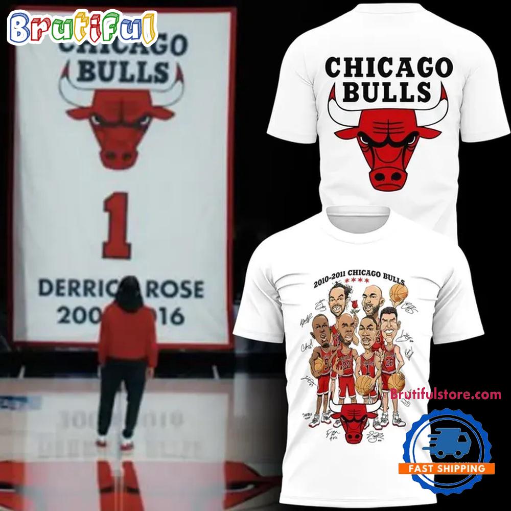 2026 Chicago Bulls Collaborate With Legend Derrick Rose T Shirt