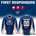2026 Columbus Blue Jackets First Responders Fan Gear Hockey Jersey
