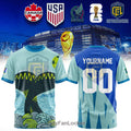 2026 USA Football World Cup Emerald Waves Custom Jersey T-Shirt