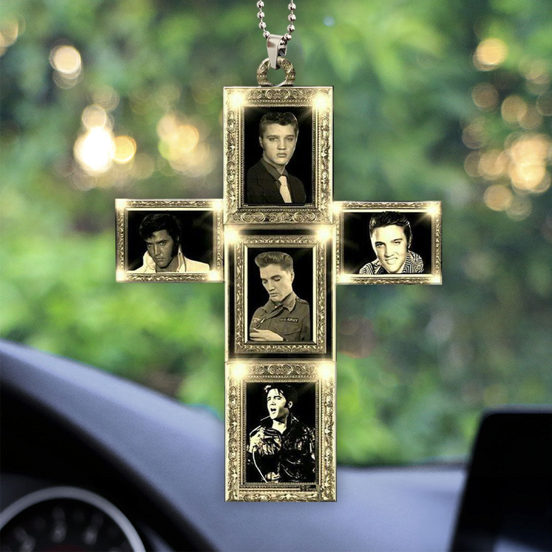 Elvis Presley Custom Shape 2-sided Acrylic Car Ornament – HOATT 6958