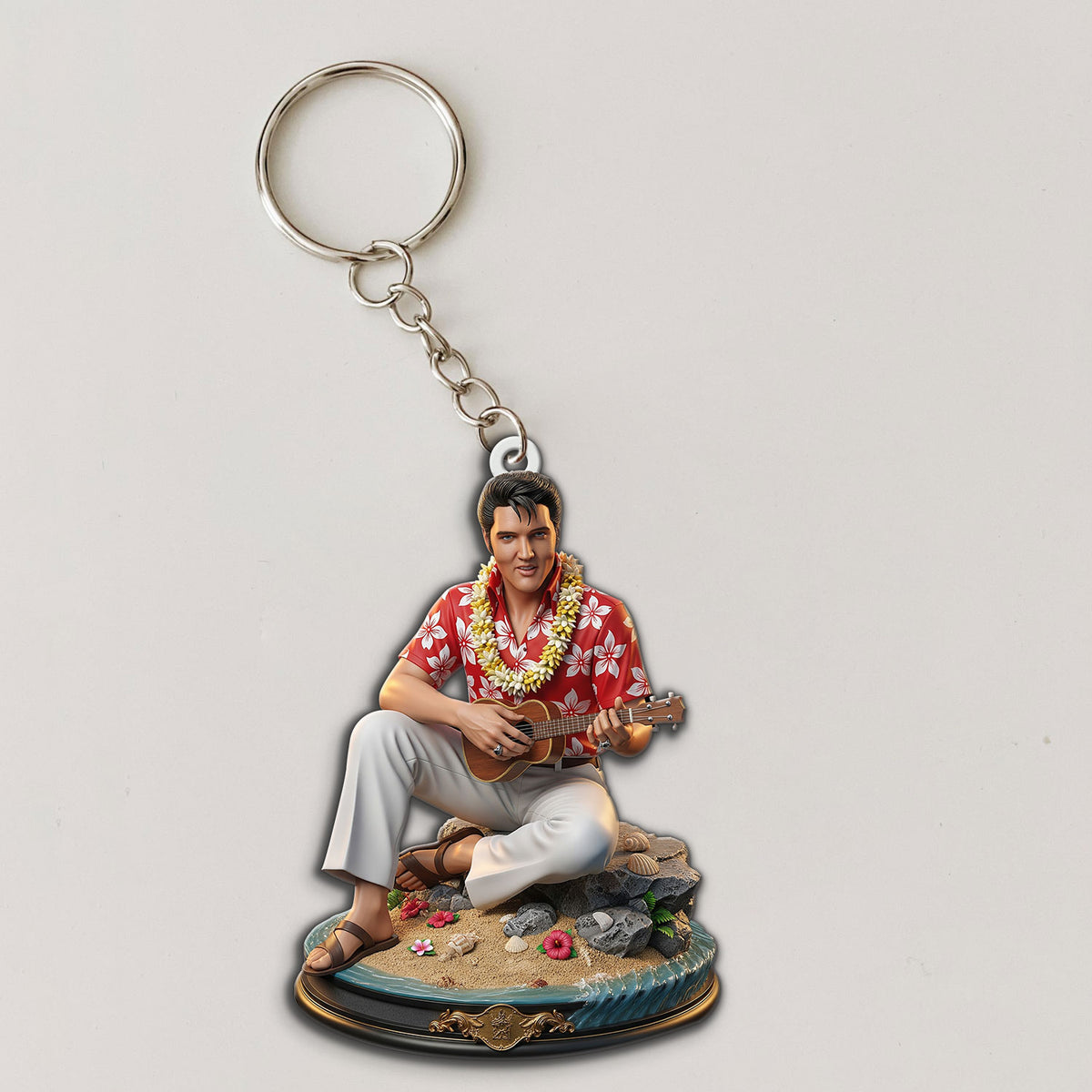 Elvis Presley Custom Shape 2-sided Keychain – MAITM12701