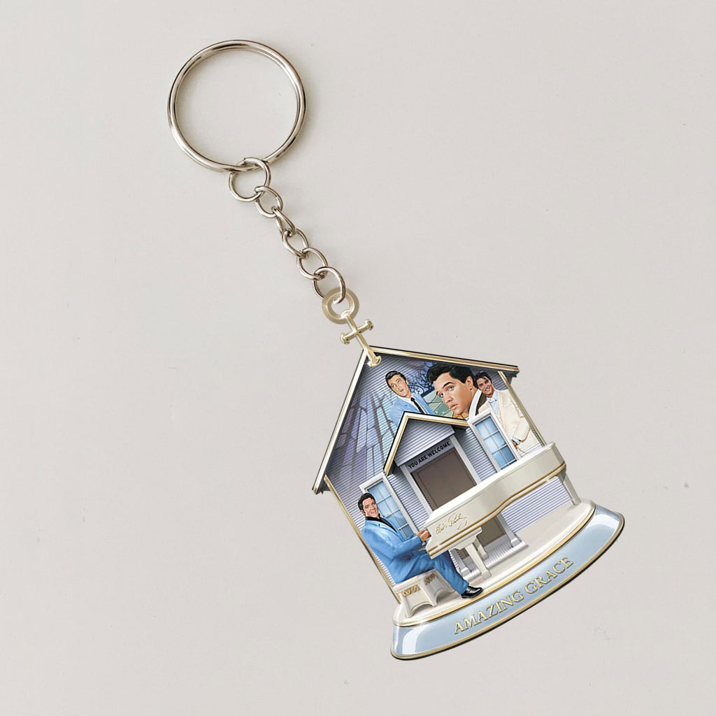 Elvis Presley Custom Shape 2-sided Keychain – MAITM 11159