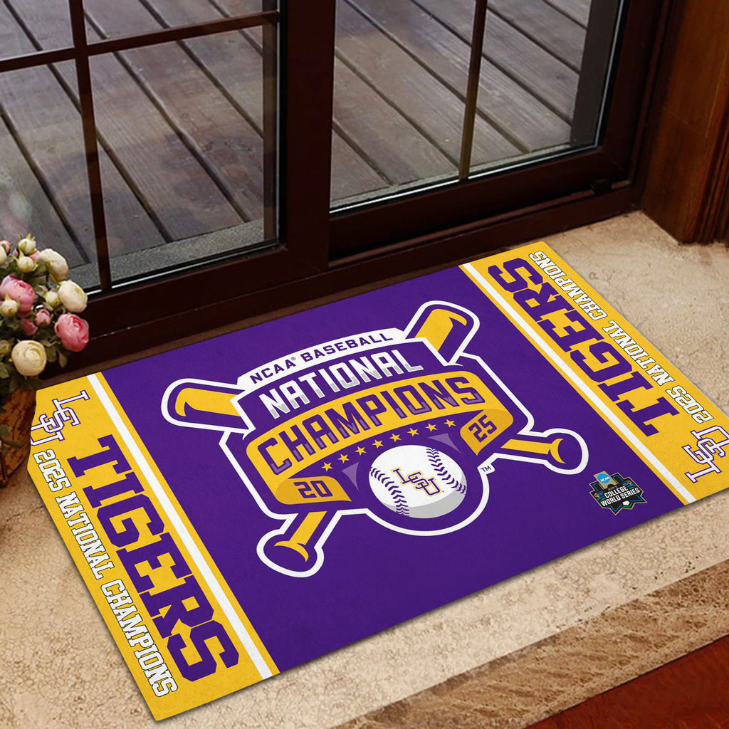 LSU Tigers Baseball 2025 National Champions Doormat – MAITM 11743