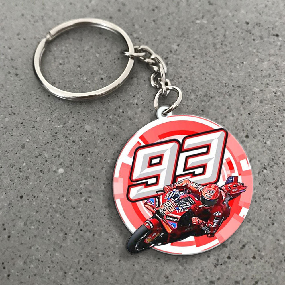 Ducati Lenovo Team x Marc Márquez 2025 Custom Shape 2-sided Keychain – NGHIAVT5135