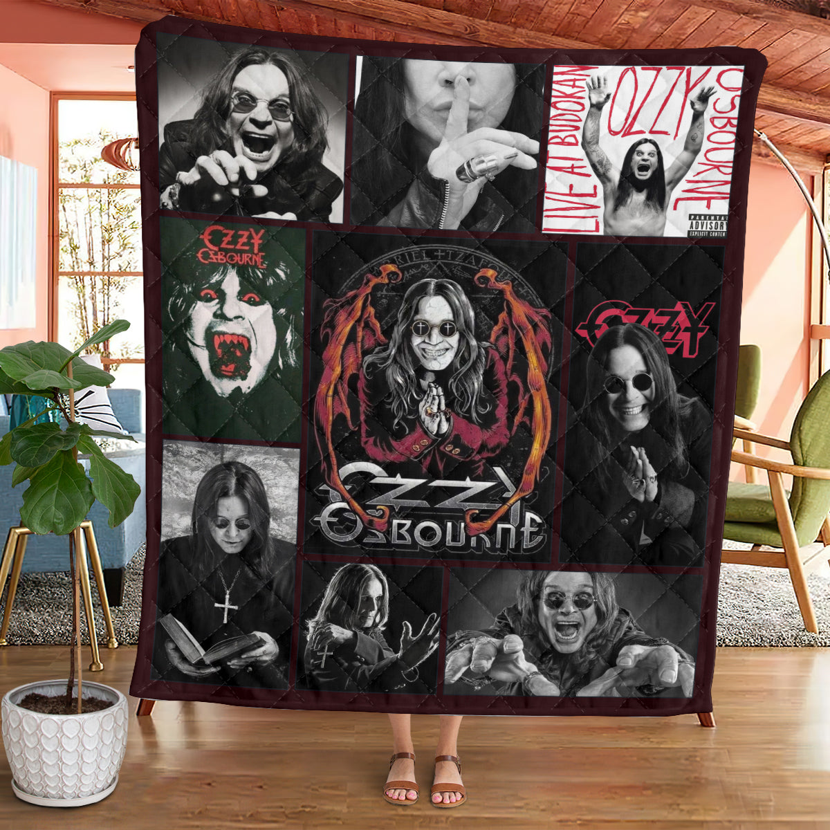 Ozzy Osbourne Quilt Blanket – MAITM12733