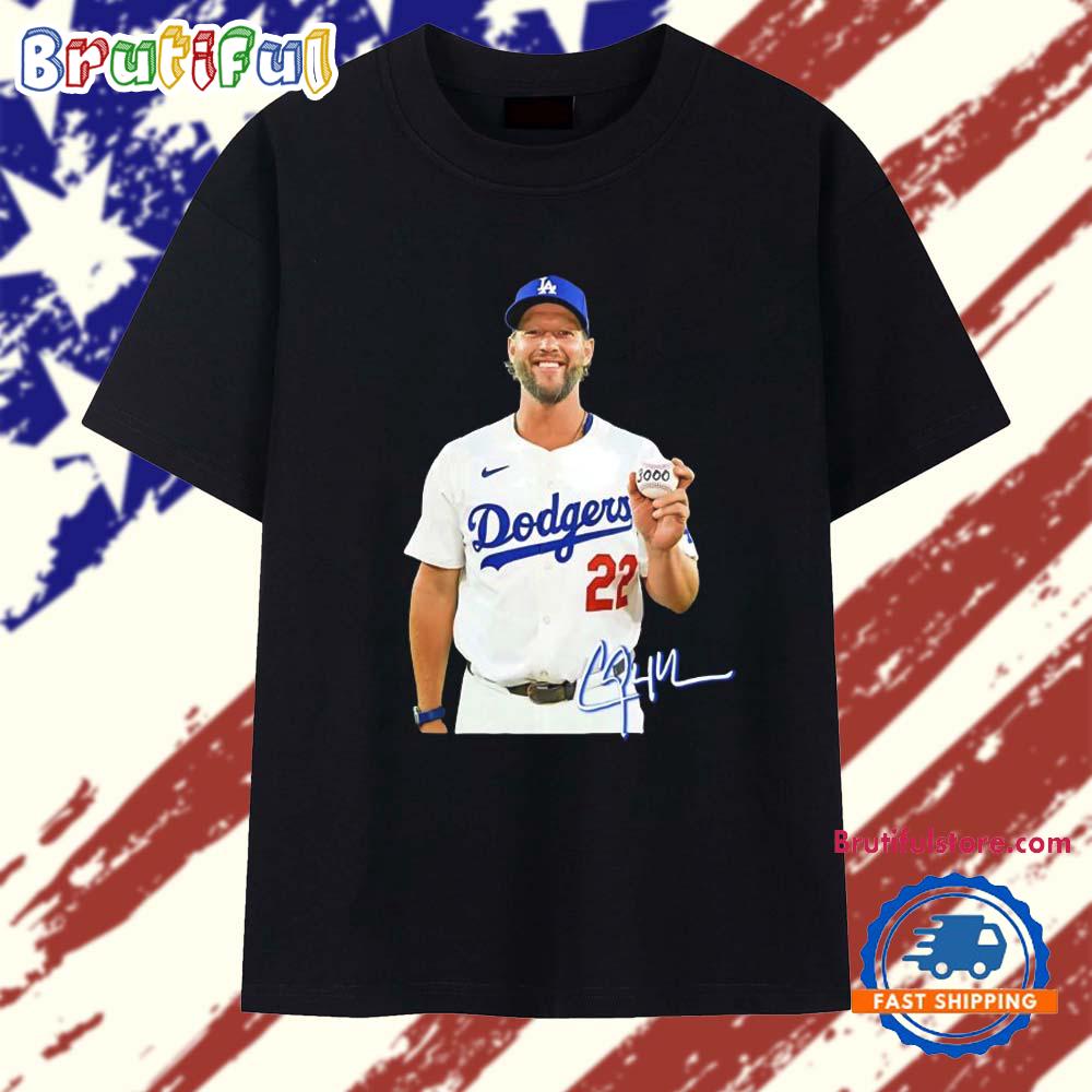3000 Strikeout Clayton Kershaw Los Angeles Dodgers Signature T Shirt