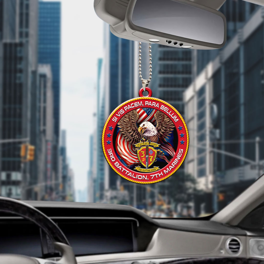 3rd Battalion, 7th Marines Custom Shape 2-sided Acrylic Car Ornament – HOATT13266