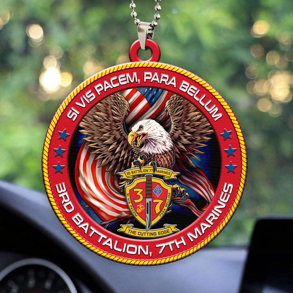 3rd Battalion, 7th Marines Custom Shape 2-sided Acrylic Car Ornament – HOATT13266
