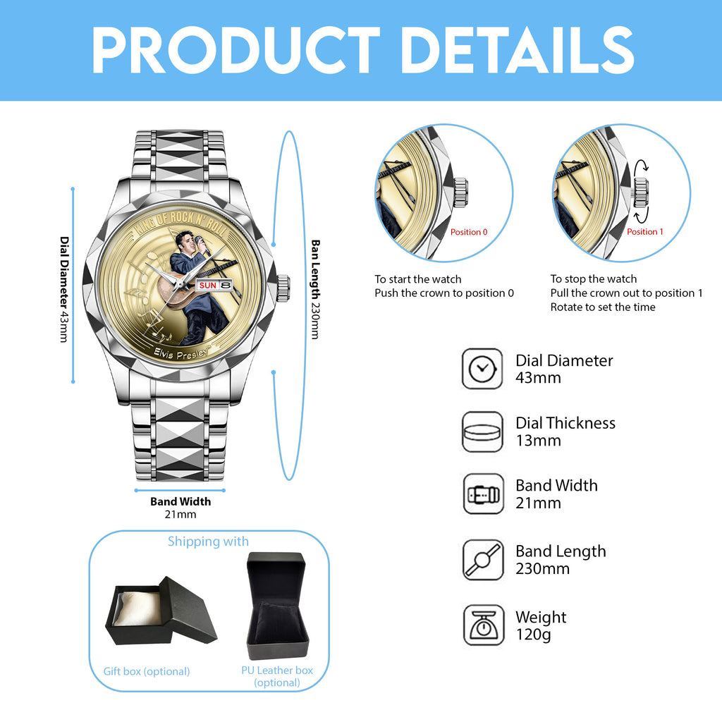 Elvis Presley Alloy Luxury Quartz Watch – MAITM 12059
