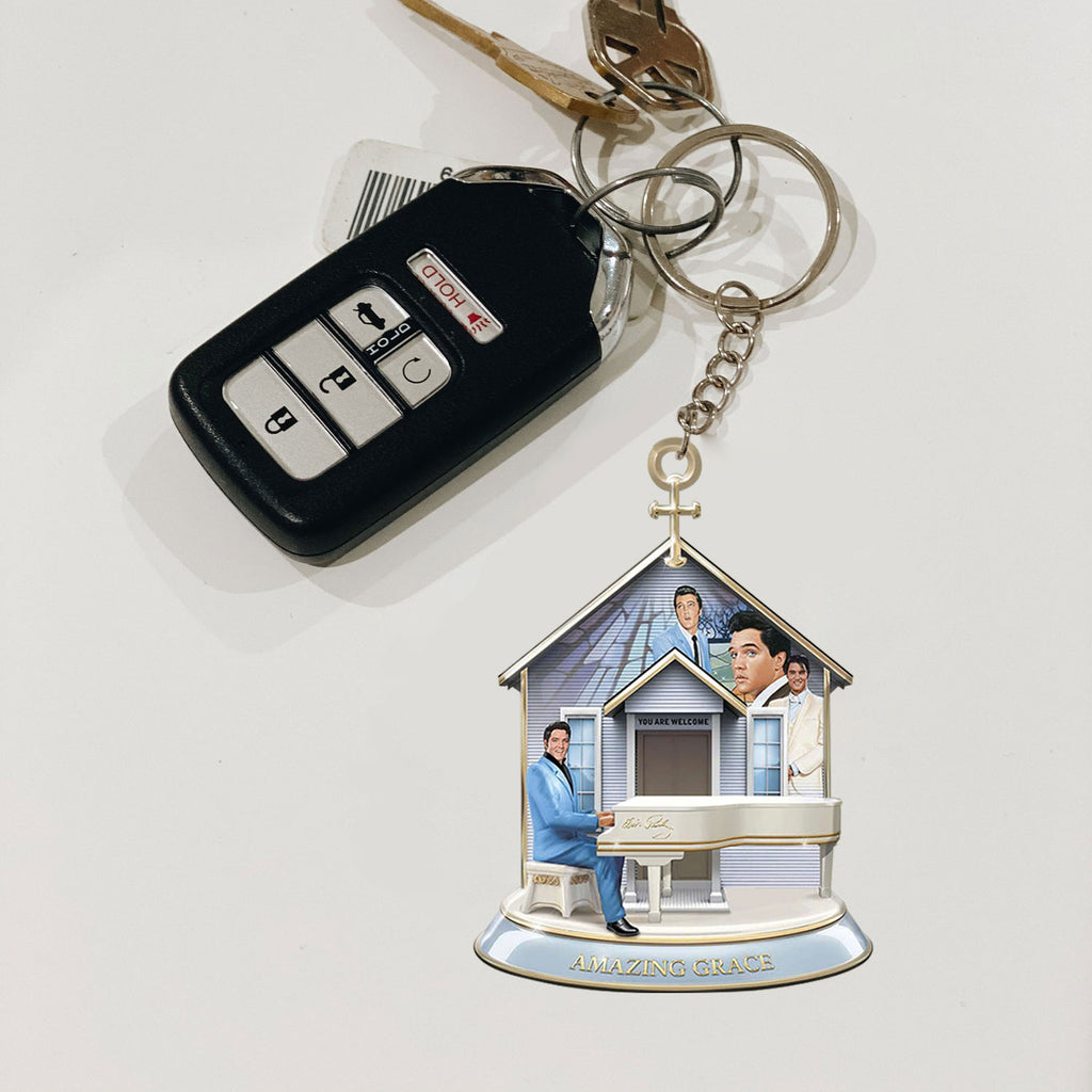 Elvis Presley Custom Shape 2-sided Keychain – MAITM 11159