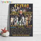 47 Year Star Wars Thank You For The Memories Signautres Poster Canvas Art