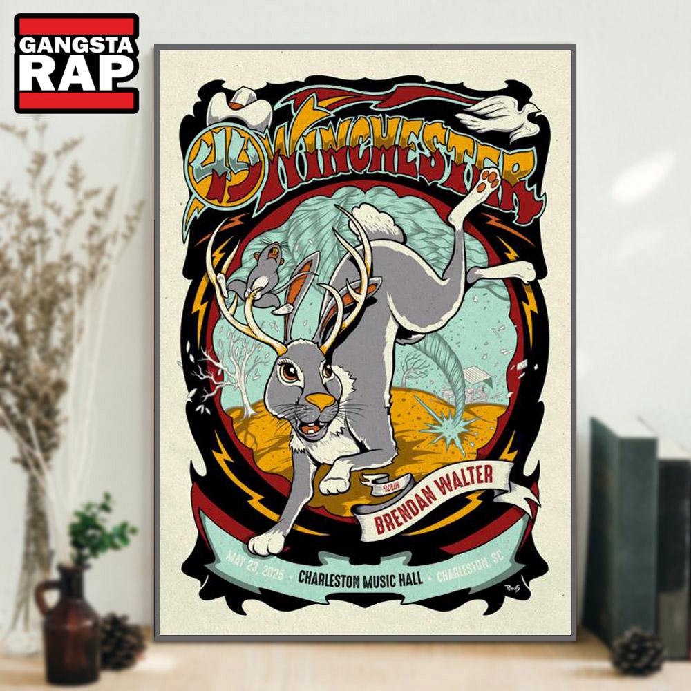 49 Winchester Charleston Music Hall Charleston, SC May 23 2025 Concert Poster Canvas Art