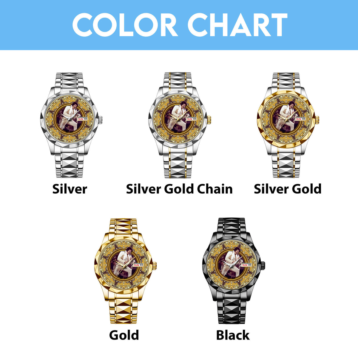 Elvis Presley Alloy Luxury Quartz Watch – MAITM 11970
