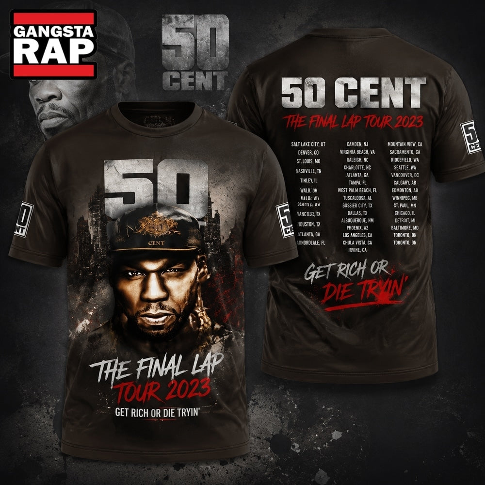 50 Cent The Final Lap Tour 3D Shirt