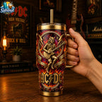 AC.DC 53rd Anniversary 40oz Edition With Handle Yeti Tumbler
