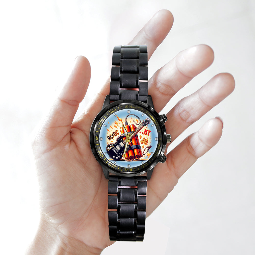 AC/DC Black Stainless Steel Watch – GNE 723