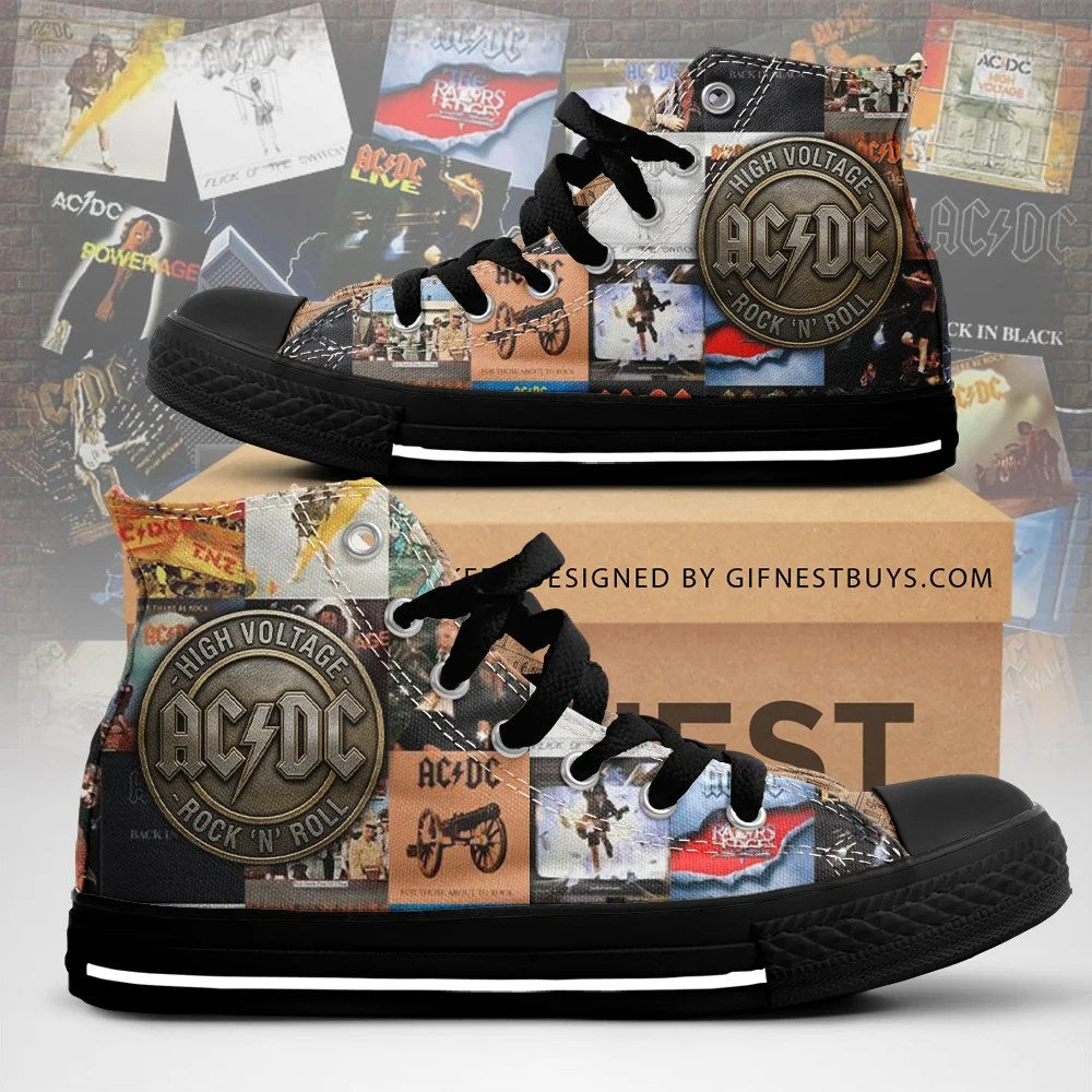 AC/DC High Top Canvas Shoes – TMTHU9474