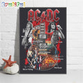 ACDC Members World Tour ACDC PWR Up Tour 2024 Wall Art Poster Canvas
