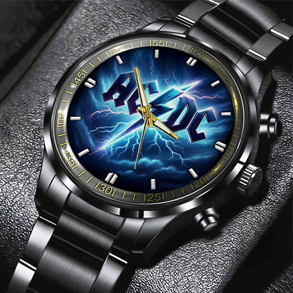 AC/DC Black Stainless Steel Watch – GNE 1351
