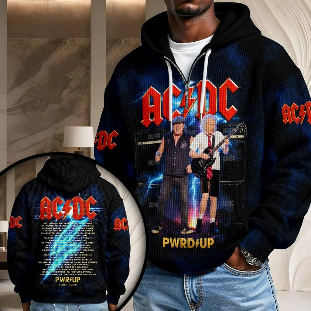 AC/DC World Tour 2026 3D Unisex Waffle Hoodie – HOATT21228