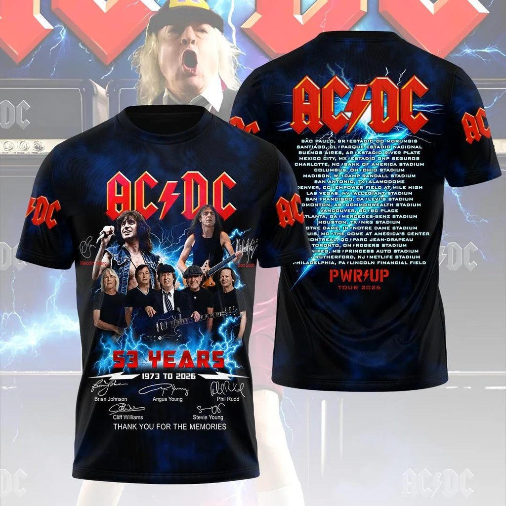 AC/DC World Tour 2026 3D Apparel – HOATT20340