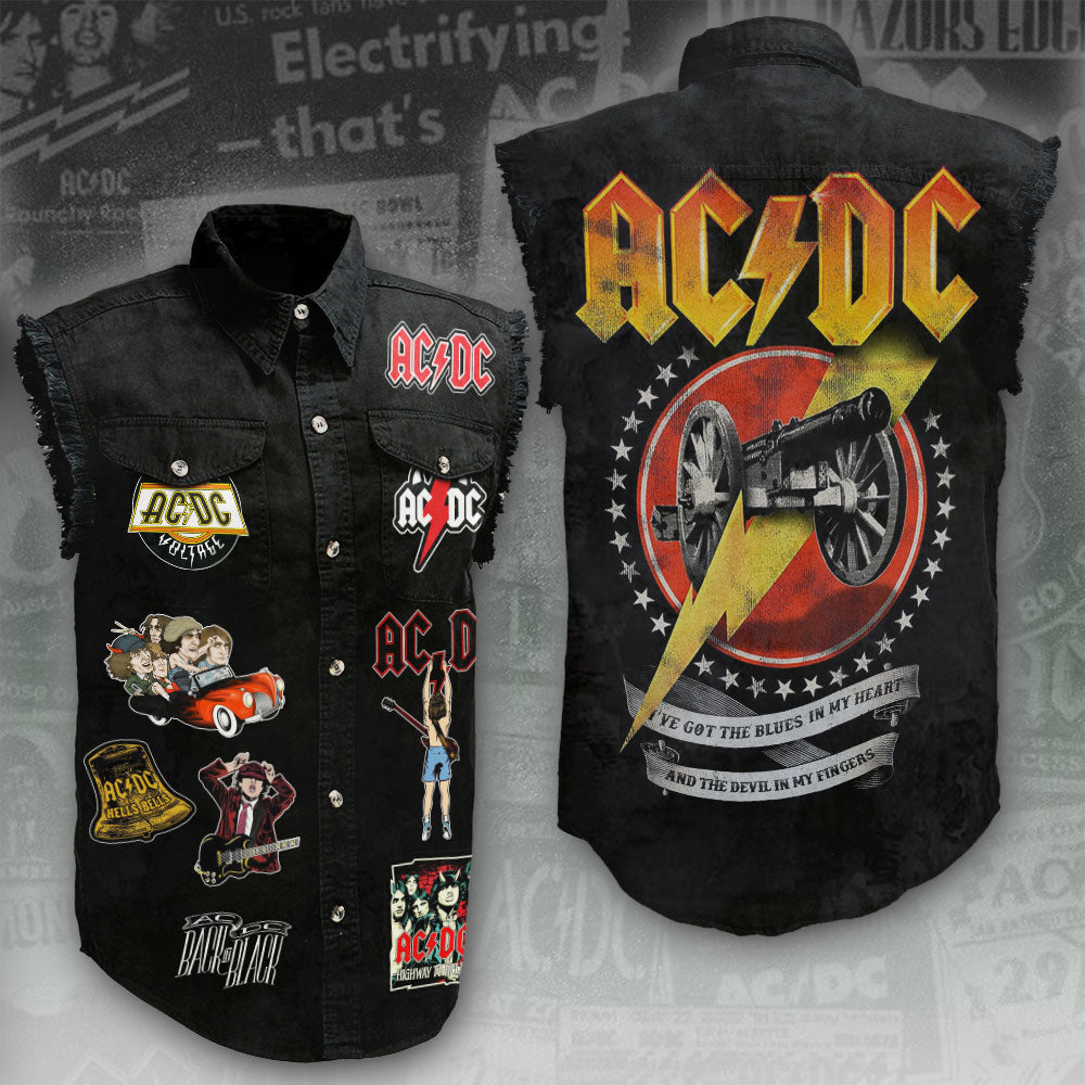 AC/DC 3D Lightweight Sleeveless Denim Shirt – ANHNV 3025