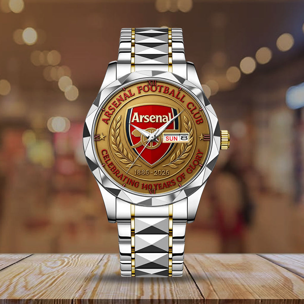 Arsenal FC 140th Anniversary Alloy Luxury Quartz Watch – TMTHU1767