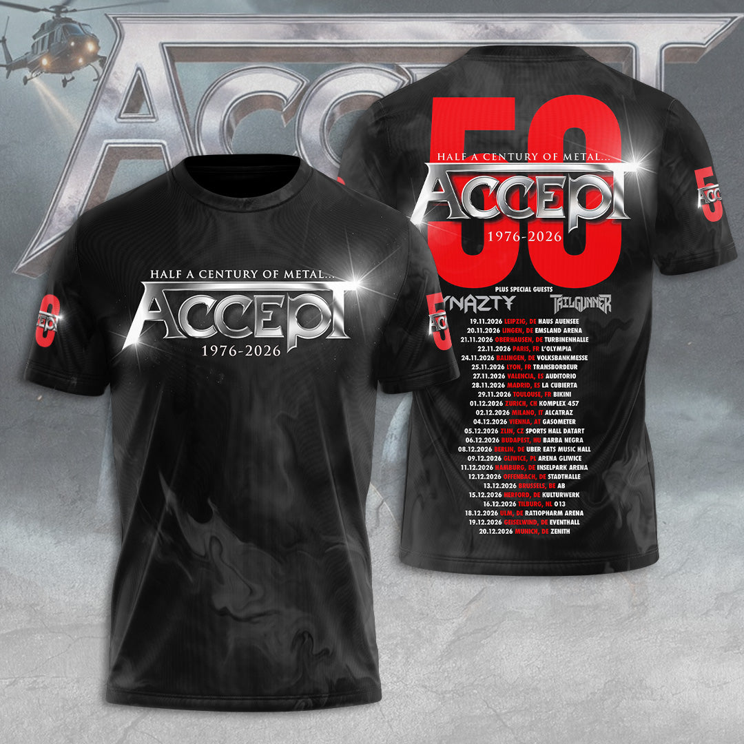Accept 50th Anniversary Tour 2026 3D Apparel – TANTN23420