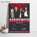 Aerosmith Peace Out Tour 2024 Wall Art Poster Canvas, Aerosmith Band Shirt Poster Canvas