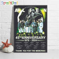Ailen 45th Anniversary Thank You For The Memories Wall Art Poster Canvas