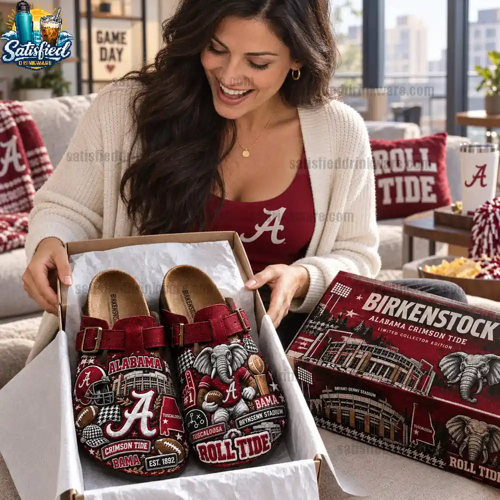 Alabama Crimson Tide EST.1982 Suede Clogs